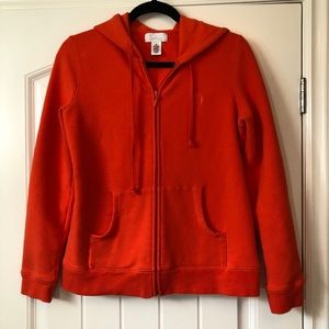 “Oprah” orange zipped hoodie